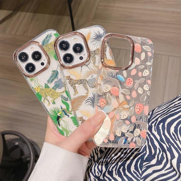 Glitterpulver Blomsterdeksel til iPhone 13 Pro