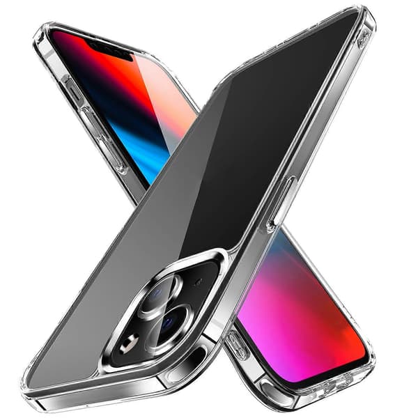 För iPhone 13 mini TPU + PC Transparent Stötsäkert Skyddsfodral För iPhone 13 Mini