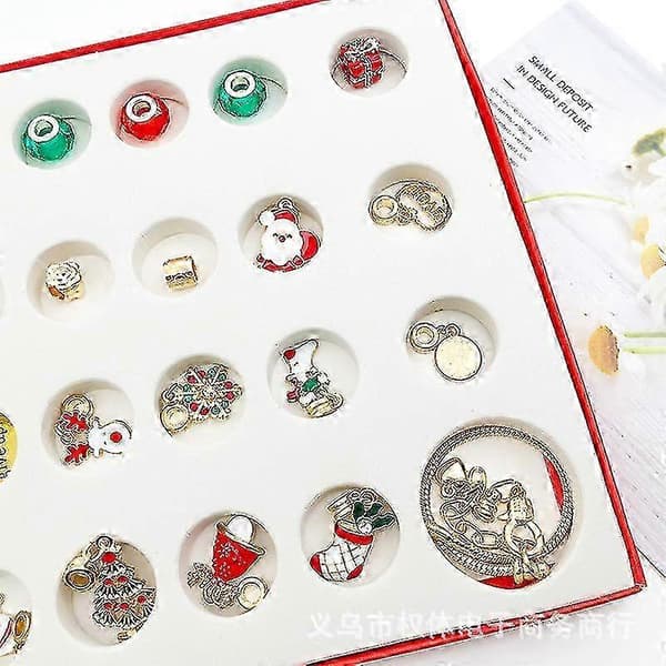 Julekalender med 24 dagers nedtelling og DIY-armbåndsett