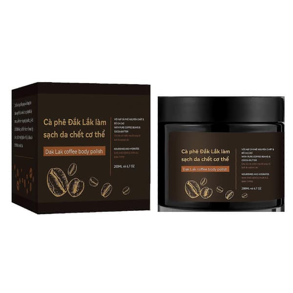 Kaffe Eksfolierende Kropsscrub Eksfoliator - Dødehavssalt Kaffescrub til Ansigt, Krop, Ben & Fødder Bedste Kropseksfoliator & Cellulitefjerner - Kropskaffe