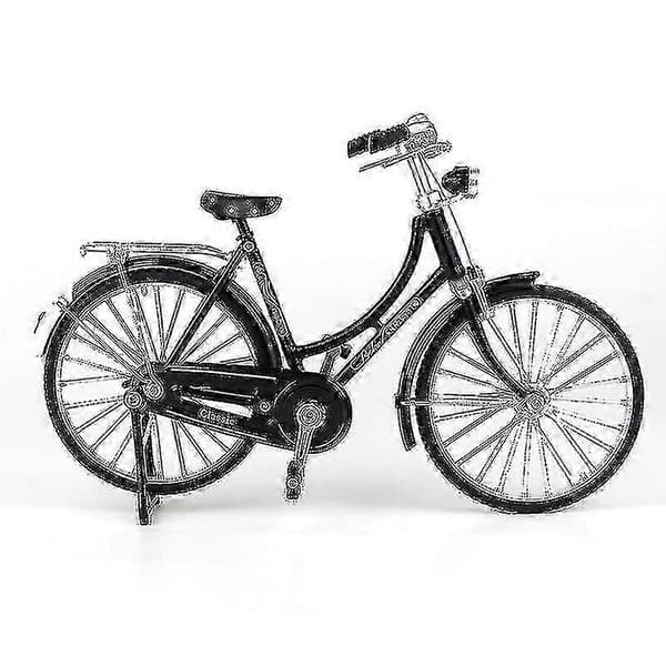 1:10 Legering Klassisk Retro Cykel Model Ornament (Sort, Kvinde Stil)