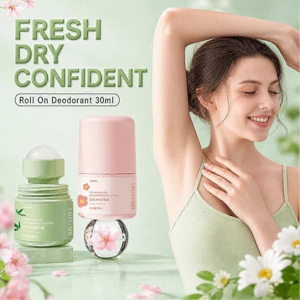 Roll-on deodorant för män och kvinnor - Blommig doft, snabbtorkande, 30 ml