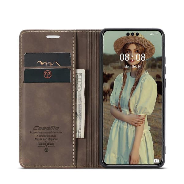 Passer for Huawei Mate 60 Pro mobiltelefondeksel (kaffe)