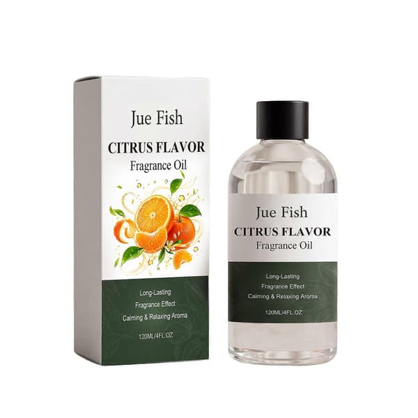 120 ml sitrusduftolje for diffusere, langvarig aromaterapi eterisk olje, beroligende og forfriskende hjemmeduftolje for luftfrisking