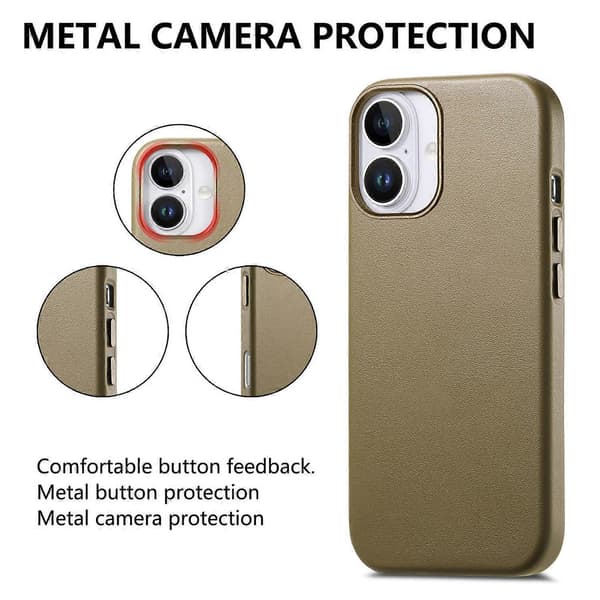 Telefoncover med metalknap til iPhone 16