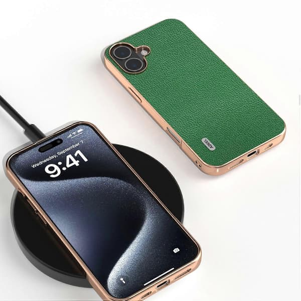 ABEEL Mino Läderpläteringsfodral för iPhone 16