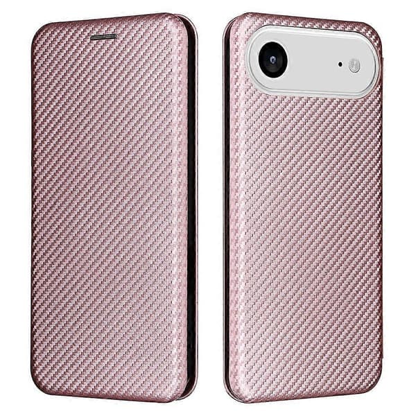 Til iPhone 17 Air-deksel Karbonfibertekstur Fallsikkert PU-skinntelefondeksel