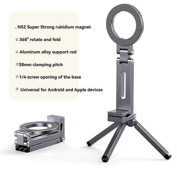 360 roterende MagSafe flytelefonholder foldbart stativ til iPhone 16, 15