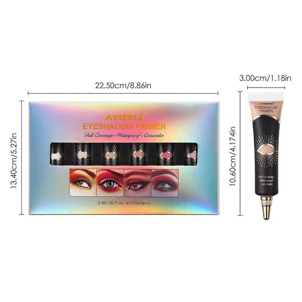 6 st ögonskuggsprimer, ögonskuggsbas krämbas för ögonskugga concealer concealer ögonbas