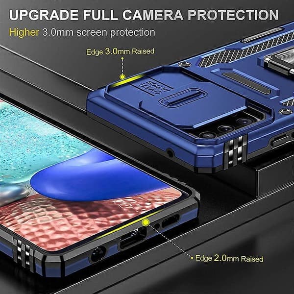 För Samsung Galaxy A71 5G Armor PC + TPU Camera Shield Phone Case