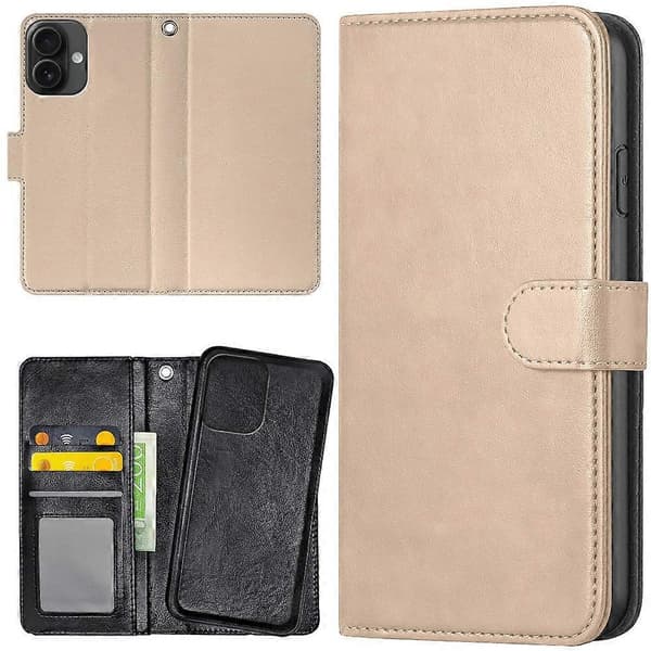 iPhone 16 - Lommebokveske/deksel Beige