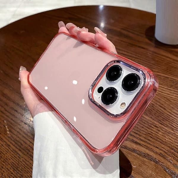 For iPhone 13 Pro Klart Telefondeksel Linserammebeskyttelse PC + TPU Støtsikkert Deksel