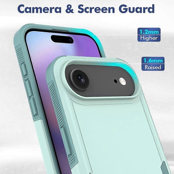 Til iPhone 17 Air-deksel 2-i-1 PC TPU Støtsikkert telefondeksel - Mintgrønn