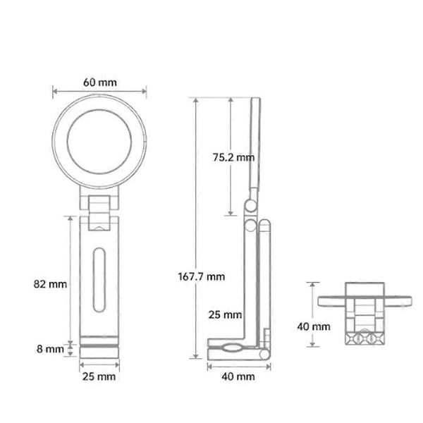 360 roterende MagSafe flytelefonholder foldbart stativ til iPhone 16, 15