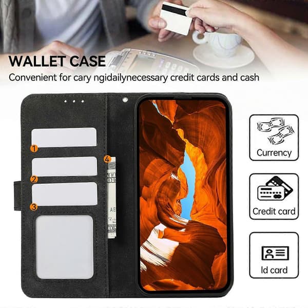 Til Samsung Galaxy A17 etui Farve Splejsning Læder Flip Telefon Cover
