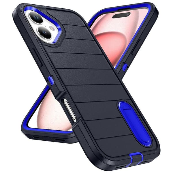 Robust telefondeksel med holder til iPhone 16