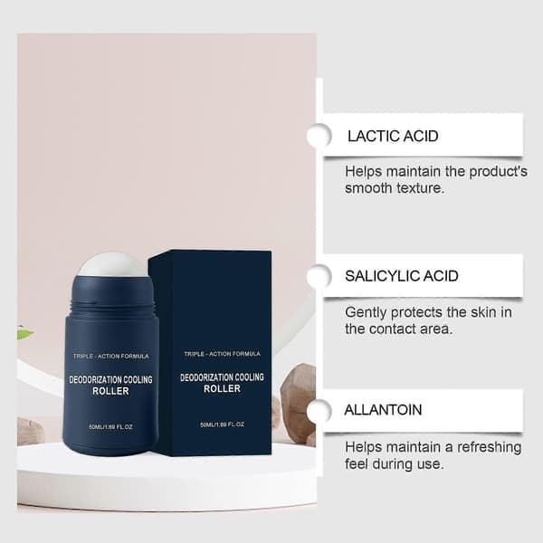 Solid Deodorant Balm til Mænd Sandeltræ Duft Langvarig Lugtbeskyttelse Underarm Refresh Stick