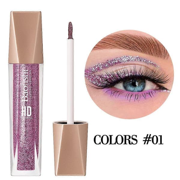 Liquid Metallic Eyeliner Metallic Glitter Eyeshadow Highly Pigmented Waterproof & Long-lasting Quick-drying for bright and shimmering eyes.
