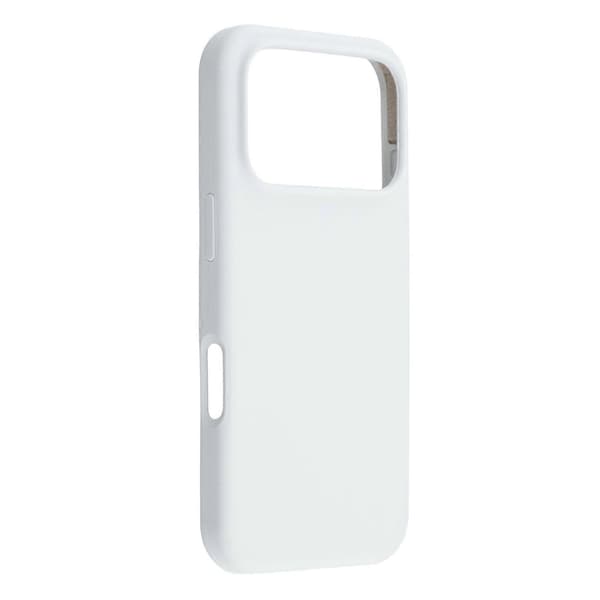 För iPhone 17 Pro Mobiltelefonfodral Solid Silikon Stötsäkert Mobiltelefon Baksida (Vit, Vit)
