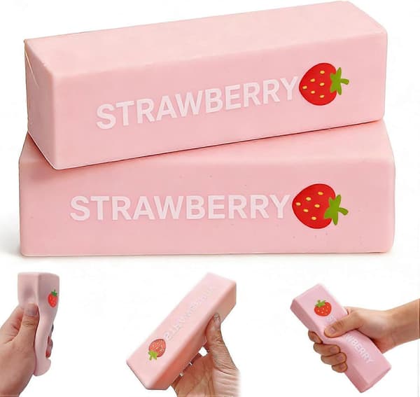 DELSI Smør Squishy 2-pak, Langsomt Stigende Squishy Smørpind Fidget Legetøj