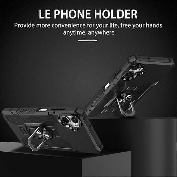 För Samsung Galaxy A06 4G Ringhållare Armor Hybrid Phone Case