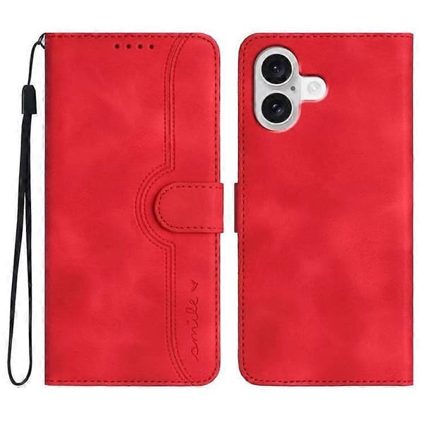 iPhone 17 Lædercover med Hjerteprint