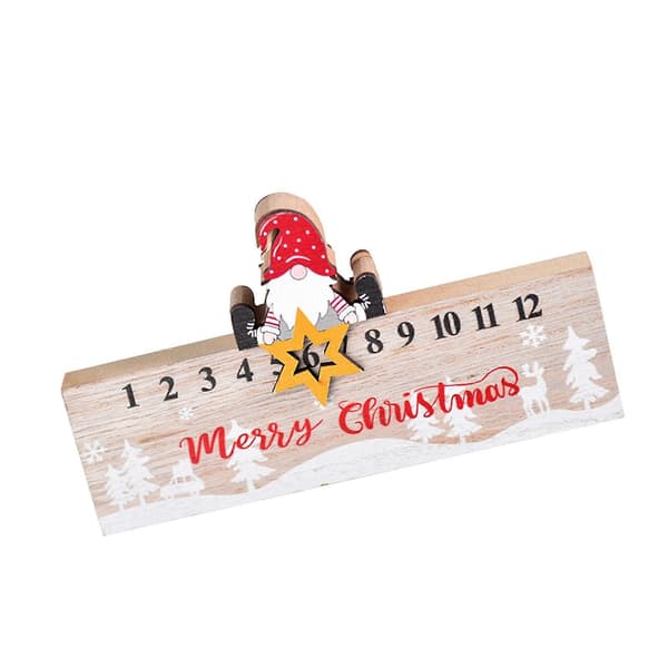 Festlig bordkalender i tre til jul
