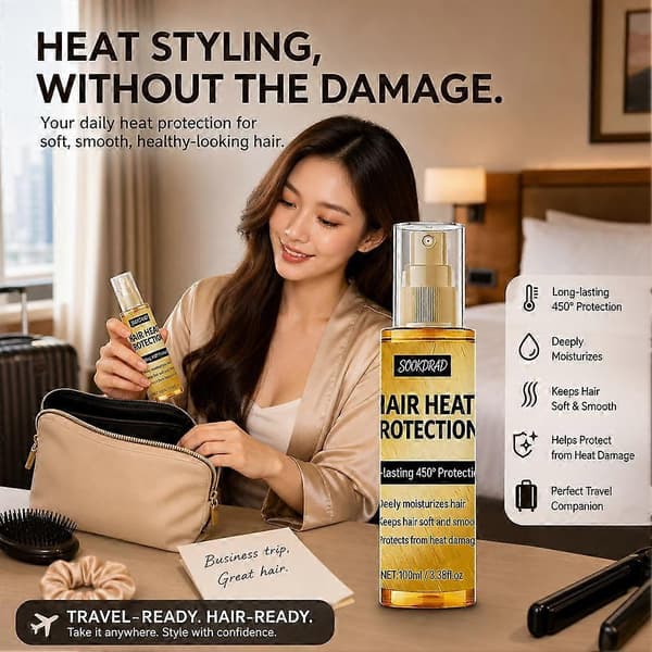 Hårvärmeskyddsspray Termisk Sköldmist för Styling