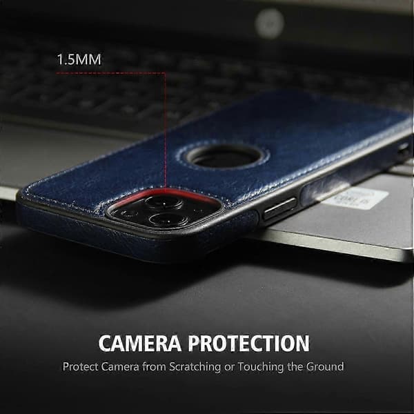 Til iPhone 13 Pro Max Lædertekstur Syning Telefoncover 2025