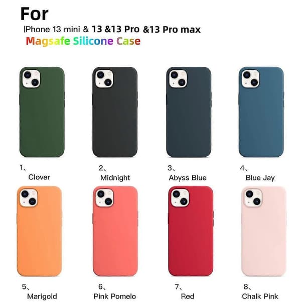 Silikonikuori Magsafella Apple iPhone 13/13 Pro/13 Pro Max -puhelimelle