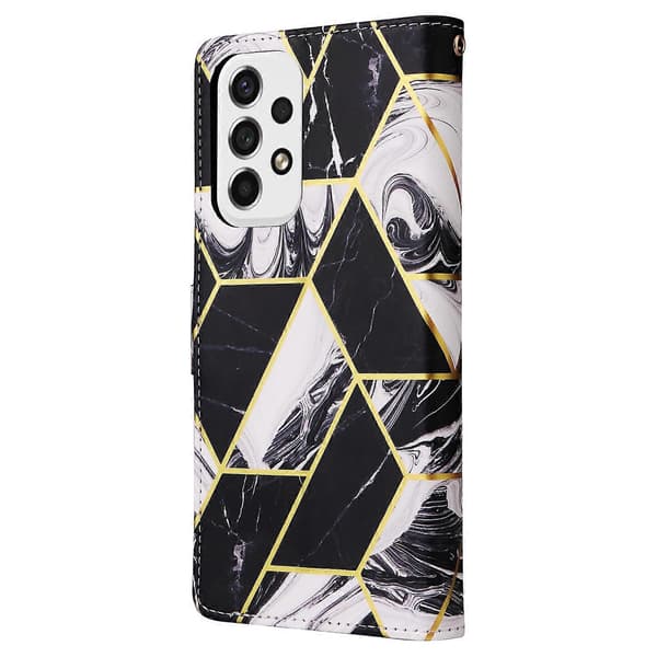 För Samsung Galaxy A23 Marmor Bronzing Stitching Läder Telefonfodral
