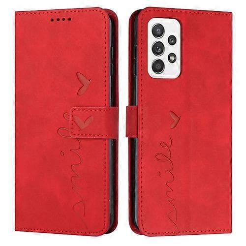 For Samsung Galaxy A23 Skin Feel Heart Pattern Leather Phone Case
