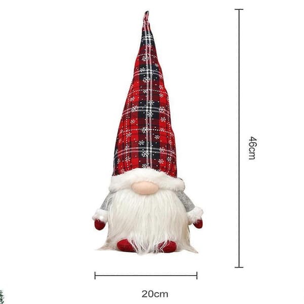 Julepynt Lysende Dukke Stofdekoration Supermarked Drenge Julepynt Rød One Size
