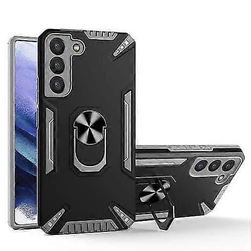 Til Samsung Galaxy S22 5g PC + TPU-telefondeksel med roterbar ringholder