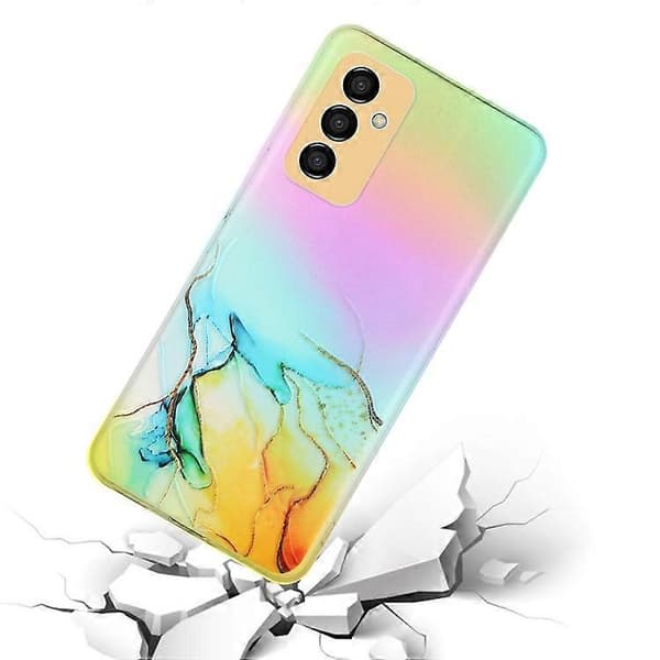 För Samsung Galaxy M23 Laser Marble Pattern Klar TPU Phone Case