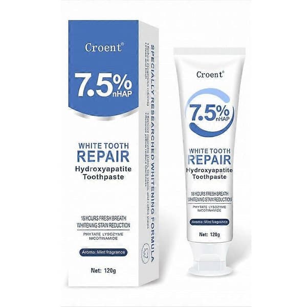 Hydroxyapatite Toothpaste for Advanced Enamel Protection, Gentle and Effective Formula, Fluoride-Free Toothpaste for Sensitive Teeth