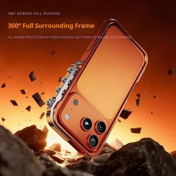 Til iPhone 17 Pro Max Bumper Case Ramme i aluminiumslegering Telefondeksel