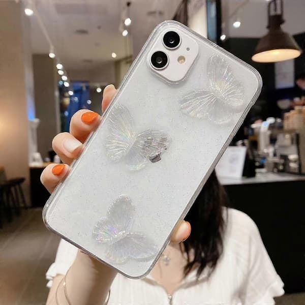 Fjäril TPU-mobilskal för iPhone 15