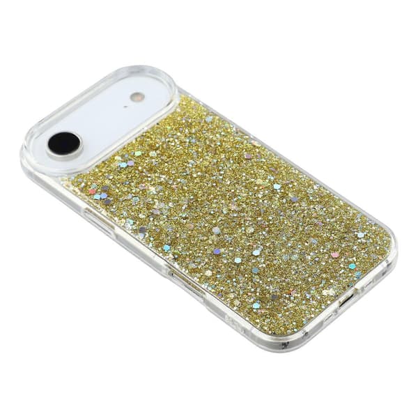 For iPhone 17 Air Case Støtsikkert Mykt TPU Telefondeksel Glitrende Design - Gull