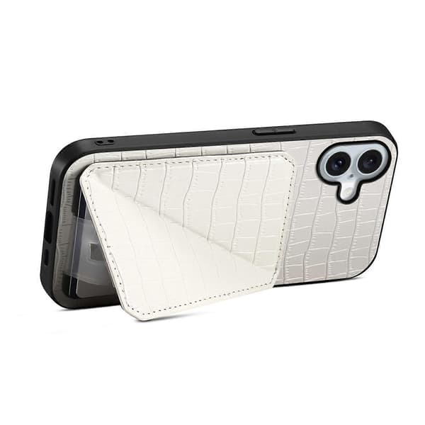 Fodral i konstläder för iPhone 16 Plus