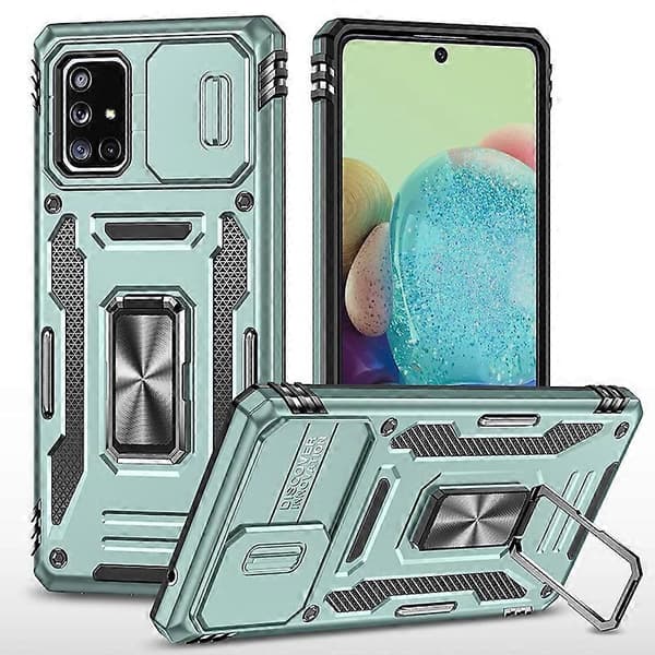 För Samsung Galaxy A71 5G Armor PC + TPU Camera Shield Phone Case