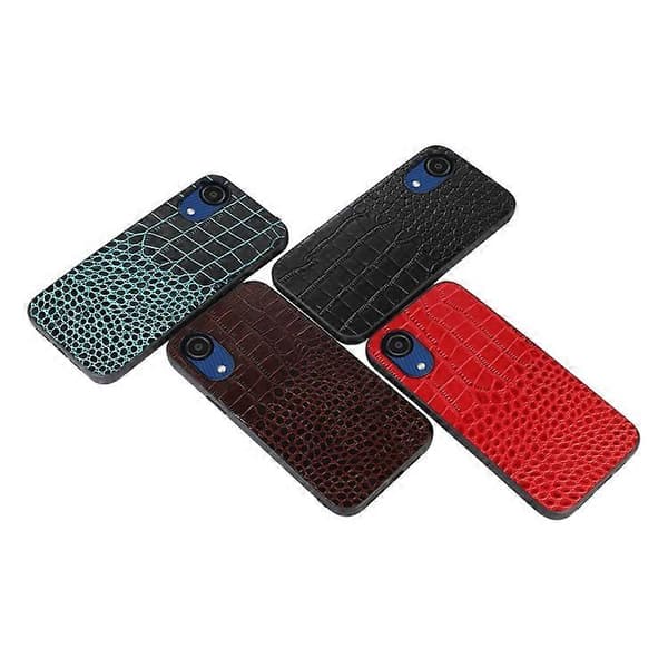 För Samsung Galaxy A03 Core Crocodile Top Layer Cowhide Läder Phone Case