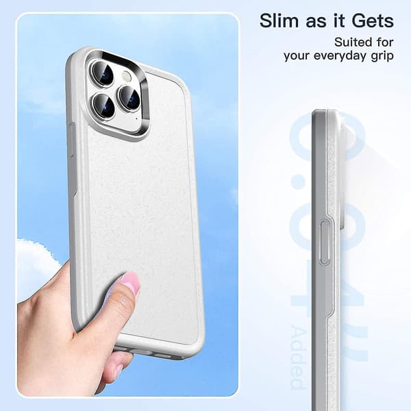 Enfärgat telefonfodral för iPhone 13 Pro Max för iPhone 13 Pro Max Vit