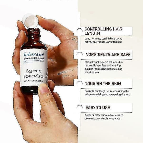 m Pure Cyperus Rotundus olje for hårfjerning 60ml