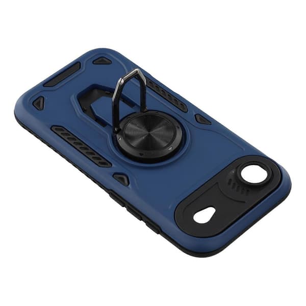 For iPhone 17 Air-deksel med støtte, støtsikkert TPU+PC-bakdeksel - marineblå