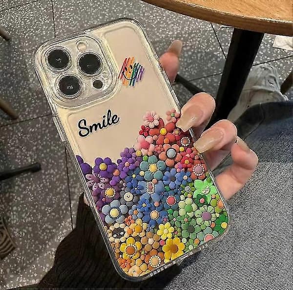 Crystal Case Kompatibel, Shine Sunflowers Fleksibelt Deksel til iPhone 13 14 15
