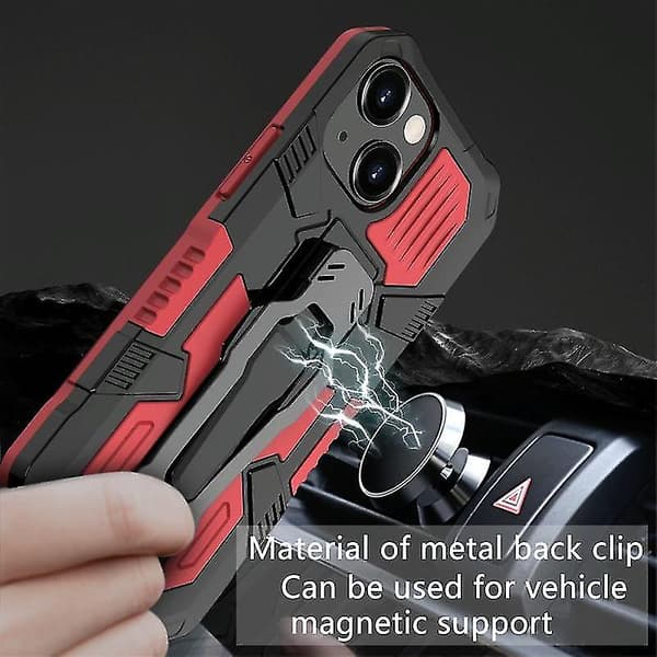 For iPhone 13 Mini Machine Armor Warrior Shockproof PC + TPU Protective Case (Black)