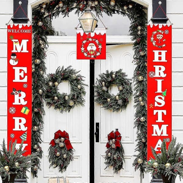 Julebannere Julepynt Udendørs julebanner til jul Juledekoration