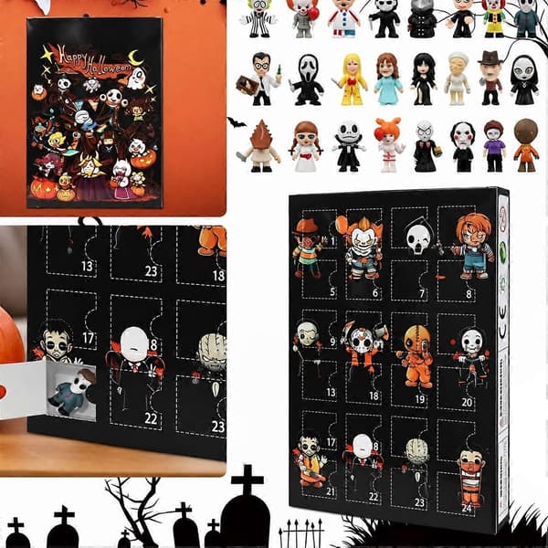 Julegave: 24-dages Halloween og jule-julekalender blind box