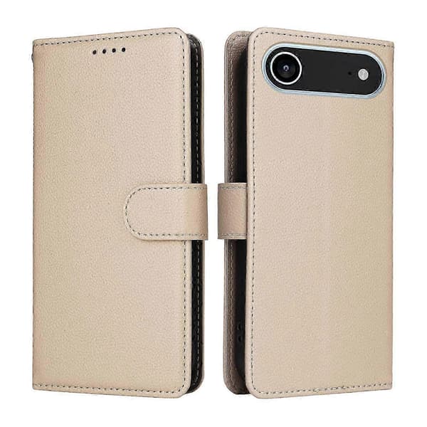 Til iPhone 17 Air Cover RFID-blokerende 3 kortpladser PU-læder telefoncover med håndledsrem